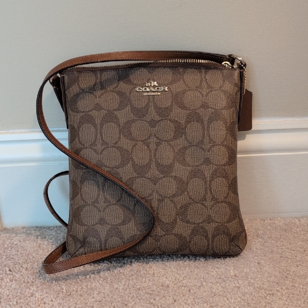 Coach Signature Brown Crossbody Bag